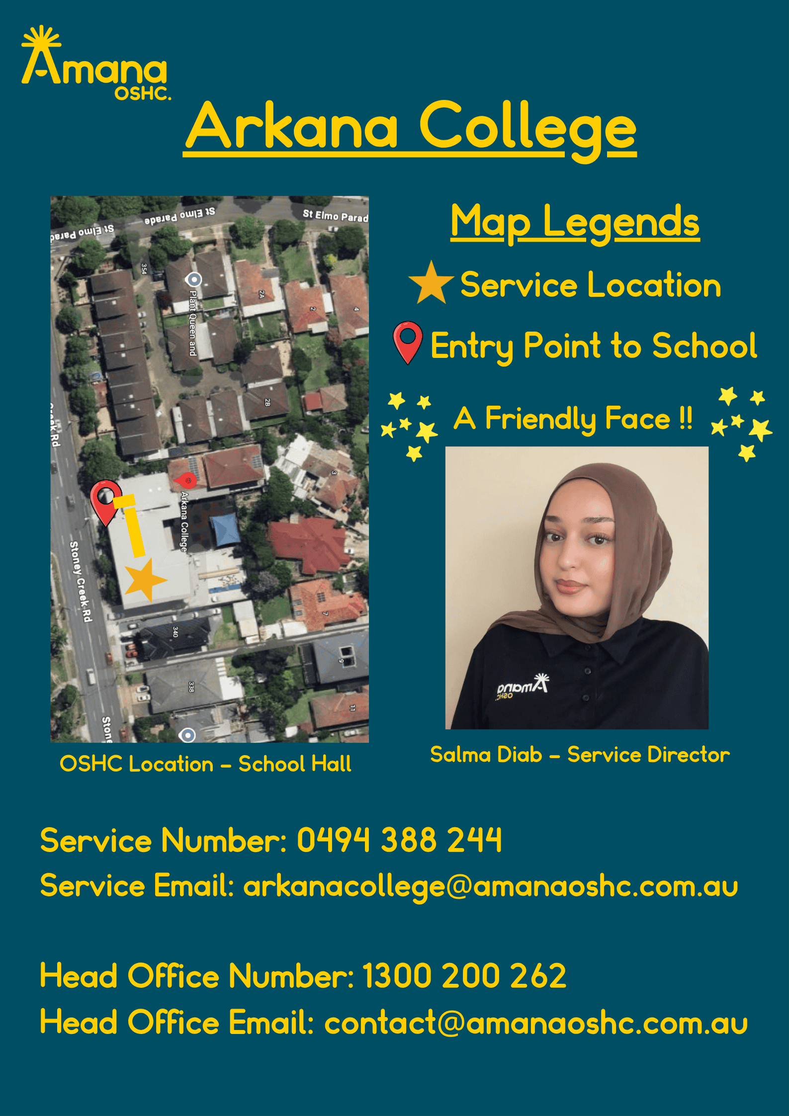 Service information sheet for Arkana College